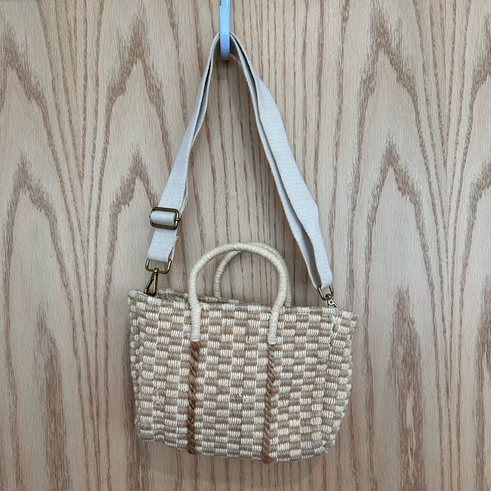 Madewell Woven Mini Tote Bag with Adjustable Shoulder Strap
